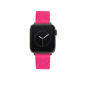 【Steve Madden】Apple watch 浮雕LOGO矽膠蘋果錶帶 42/44/45/49 mm 亮麗粉