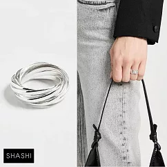 SHASHI 紐約品牌 Super Vera 薇拉銀色九環戒 優雅百搭銀色戒指 6