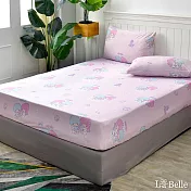 義大利La Belle《Sanrio-雙星仙子甜蜜星空》雙人海島針織床包枕套組