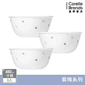【美國康寧 CORELLE】紫梅3件式中式碗組-C07
