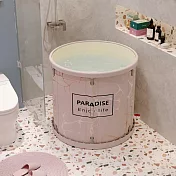 【AOTTO】升級款免安裝折疊泡澡桶(三色可選) 櫻花粉