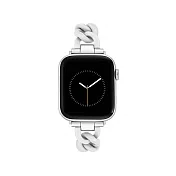 【NINE WEST】Apple watch 質感鍊條蘋果錶帶 38/40/41mm 率性白