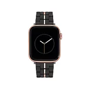 【NINE WEST】Apple watch 時尚拼接蘋果錶帶 42/44/45/49mm 俐落黑