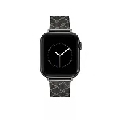 【NINE WEST】Apple watch 經典LOGO不鏽鋼蘋果錶帶 42/44/45/49mm 俐落黑