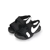 Nike Sunray Adjust 6 黑白涼鞋 DX5544-002 23.5寬楦 黑白