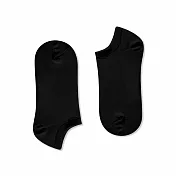 WARX除臭襪 薄款經典素色船型襪-黑 M22-25cm