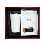 【PO:Selected】丹麥POx黑沃耶加雪菲咖啡禮盒組(棱角保溫杯460ml-共3色/咖啡豆) 白