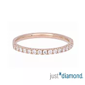 【Just Diamond】18K玫瑰金 排鑽鑽石戒指(港圍) 11 玫瑰金