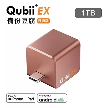 Maktar QubiiEX USB-C 極速版 備份豆腐 手機備份 內含記憶體 1TB  玫瑰金