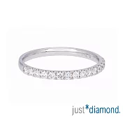 【Just Diamond】18K金 排鑽鑽石戒指(港圍) 11 白金