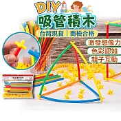 【Playful Toys 頑玩具】DIY吸管積木(管道積木 拚插積木 4D積木 益智積木)300-26