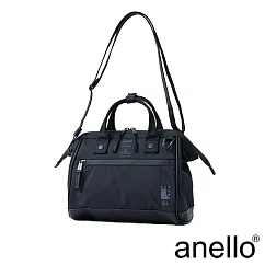 anello EXPAND3 旗艦店限定版 防潑水機能性 口金手提斜背包─ 黑色