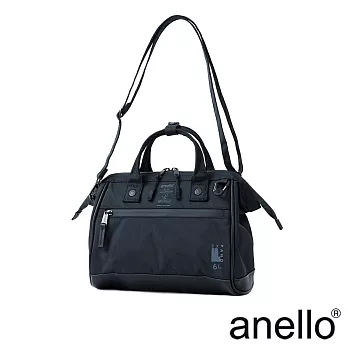 anello EXPAND3 旗艦店限定版 防潑水機能性 口金手提斜背包- 黑色