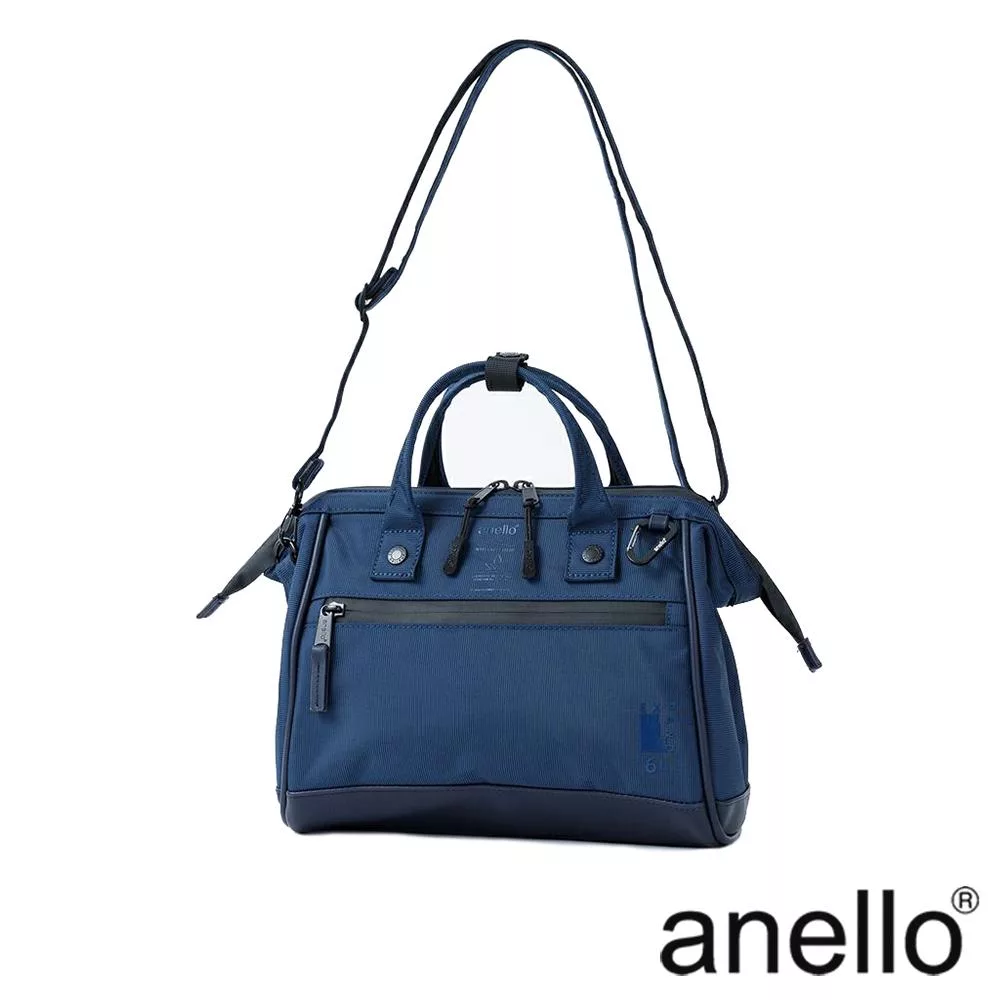anello EXPAND3 旗艦店限定版 防潑水機能性 口金手提斜背包- 深藍