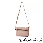 Legato Largo 2WAY 機能性多收納 折口造型斜背包- 奶茶色