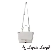 Legato Largo 簡約圓潤感方形手提斜背兩用包- 象牙白