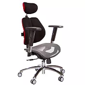 GXG 高雙背網座 電腦椅(鋁腳/SO金屬扶手) TW-2804 LUA5