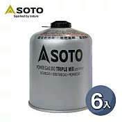 日本SOTO 高山瓦斯罐450g SOD-TW750T 6入組