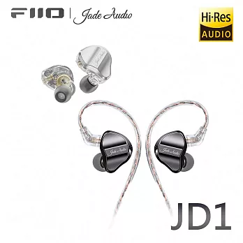 FiiO X Jade Audio JD1 單動圈CIEM可換線耳機-曜石黑