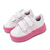 adidas X Disney Marie 休閒鞋 Grand Court 2.0 小童鞋 白 粉 聯名 瑪麗貓 ID8015