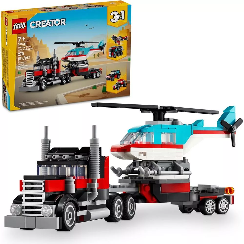 樂高LEGO 創意大師系列 - LT31146 平板卡車和直升機