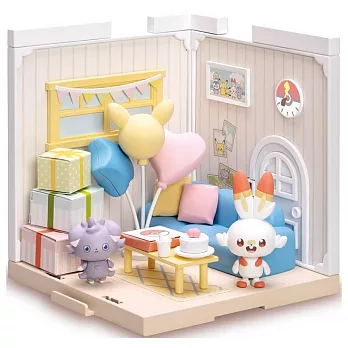 Pokemon 精靈寶可夢 Pokepeace House 寶可夢娃娃屋 休息室 (炎兔兒+妙喵)