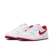 NIKE AIR JORDAN 1 RETRO LOW OG 男籃球鞋-白紅-CZ0790161 US11 白色