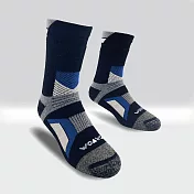 【WOAWOA】銀纖維極致速乾羊毛襪-高筒(單雙) 藍色L(25-28公分)