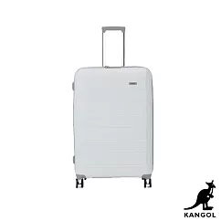 KANGOL ─ 英國袋鼠20吋輕量耐磨可加大PP行李箱 ─ 多色可選 白色