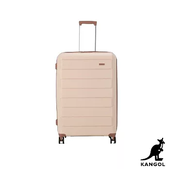 KANGOL - 英國袋鼠28吋輕量耐磨可加大PP行李箱 - 多色可選 奶茶