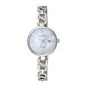 Roven Dino羅梵迪諾 美麗佳人時尚腕錶-銀X白