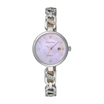 Roven Dino羅梵迪諾 美麗佳人時尚腕錶-銀X粉