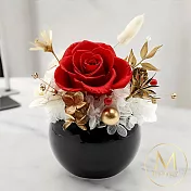 【Floral M】高級感絲絨紅玫瑰永生香氛擴香花禮（贈送5ml香氛油）
