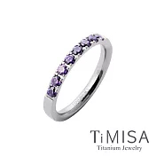 【TiMISA】 純鈦戒指 蜜糖彩鑽 3 紫鑽