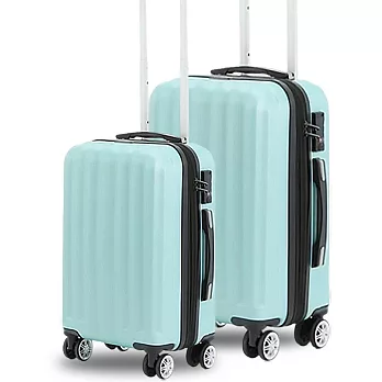 KANGOL - 英國袋鼠海岸線系列ABS硬殼拉鍊24+28吋兩件組行李箱 - 多色可選 粉藍綠
