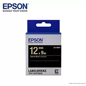 EPSON 原廠標籤帶 粉彩系列 LK-4BKP 12mm 黑底金字