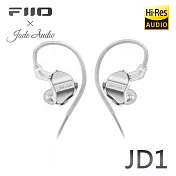 FiiO X Jade Audio JD1 單動圈CIEM可換線耳機-透明銀