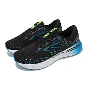 Brooks 慢跑鞋 Glycerin GTS 20 男鞋 黑 藍 甘油系列 輕量 回彈 支撐 路跑 運動鞋 1103831D006
