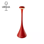 【義大利UBIQUA】Pinup 摩登曲線風USB充電式檯燈(大款)- 焰紅