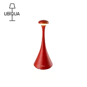 【義大利UBIQUA】Pinup 摩登曲線風USB充電式檯燈(小款)- 焰紅
