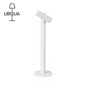 【義大利UBIQUA】Zoom 極簡風USB充電式檯燈(可調角度)- 純白