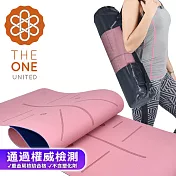 【The One】絕美限定 環保TPE正位線雙色瑜珈墊 6mm(兩色任選) 粉藍