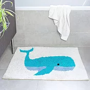 《Rex LONDON》純棉吸水浴墊(藍鯨80cm) | 擦腳墊 腳踏墊 吸水墊