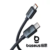 Baseus 倍思 晶耀 Type C to C 100W 1.2M快充數據線 黑 公司貨