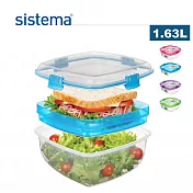 【sistema】紐西蘭製進口TOGO系列隔層沙拉保鮮盒-1.63L顏色隨機(原廠總代理)