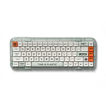 MelGeek Mojo68 Plastic 透明機械鍵盤 [68鍵/Gateron 茶軸/三模/英文]