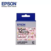 EPSON 原廠標籤帶 Kitty系列 LK-4PBY 12mm 粉紅底黑字