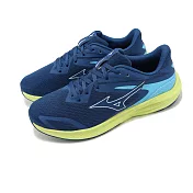 Mizuno 慢跑鞋 Enerzy Runnerz 男鞋 藍 綠 緩衝 透氣 網布 路跑 運動鞋 美津濃 K1GA2410-02