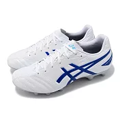 Asics 足球鞋 DS Light Club 2E 男鞋 寬楦 白 藍 皮革 緩衝 抓地 運動鞋 亞瑟士 1103A097100