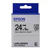 EPSON 原廠標籤帶 資產管理系列 LK-6SBE 24mm 銀底黑字